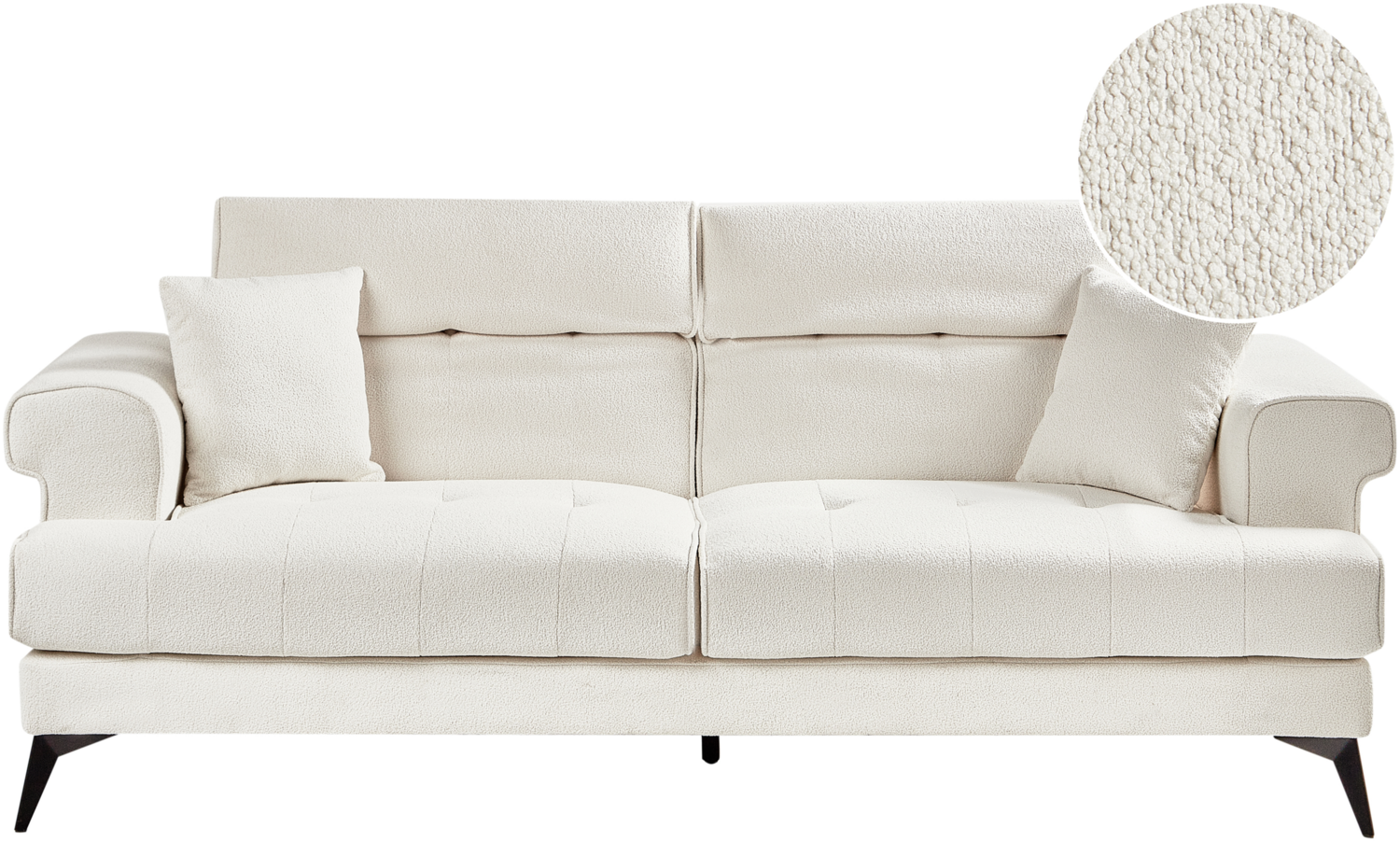 3-Sitzer Sofa Stoff weiß SKIVE Bild 1