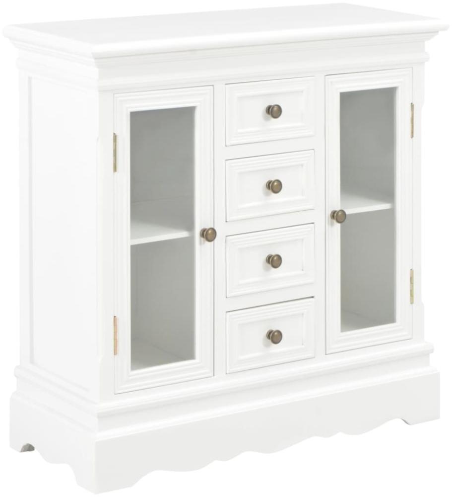vidaXL Sideboard Weiß 70x28x70 cm Massivholz Kiefer 280027 Bild 1