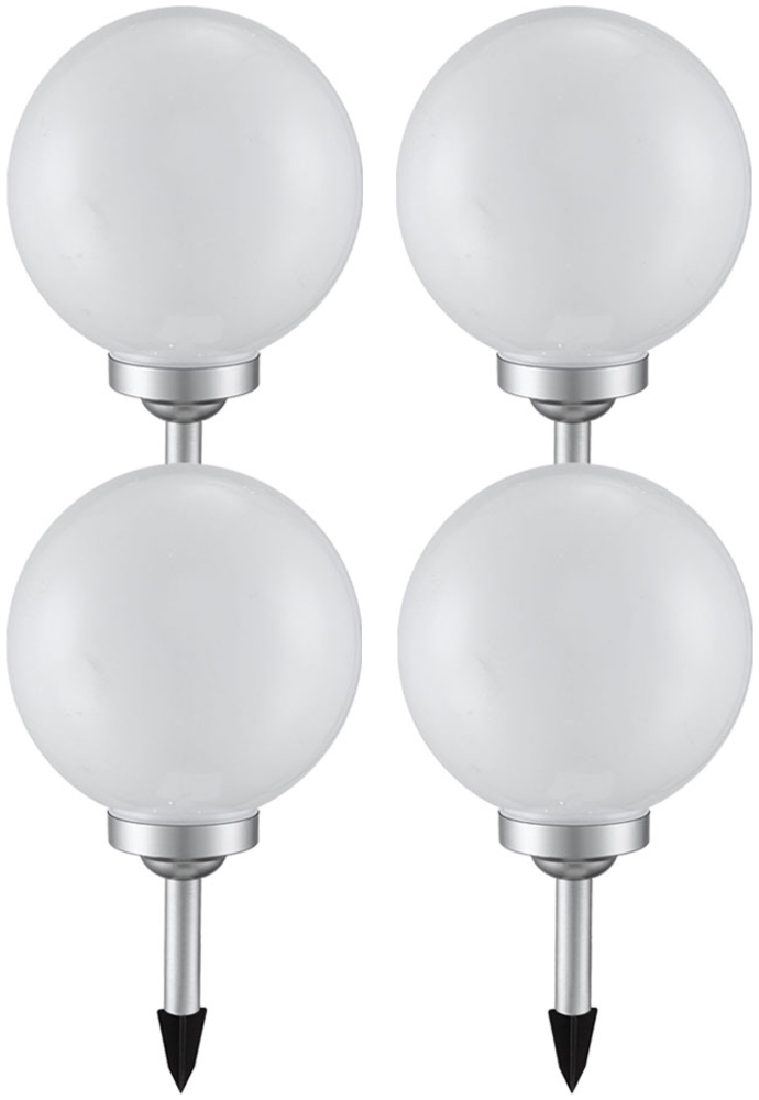 4er Set LED Solar Kugel Stecklampen Durchmesser 20 cm, SOLAR Bild 1