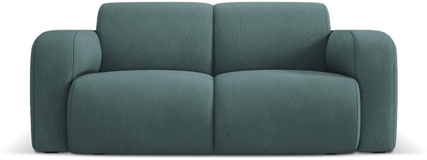 Micadoni Boucle Sofa Molino 2-Sitzer Strukturierter Stoff Meergrün Bild 1