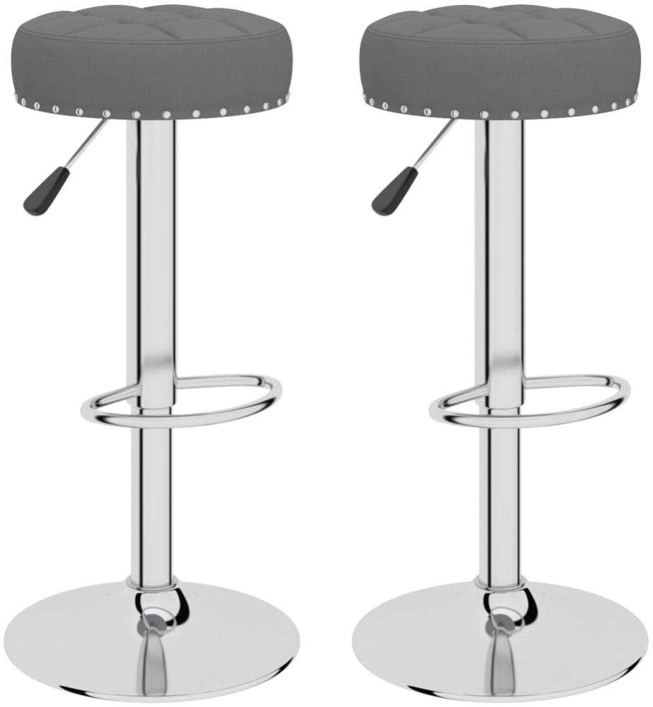 vidaXL Barhocker 2 Stk. Dunkelgrau Stoff [332972] Bild 1