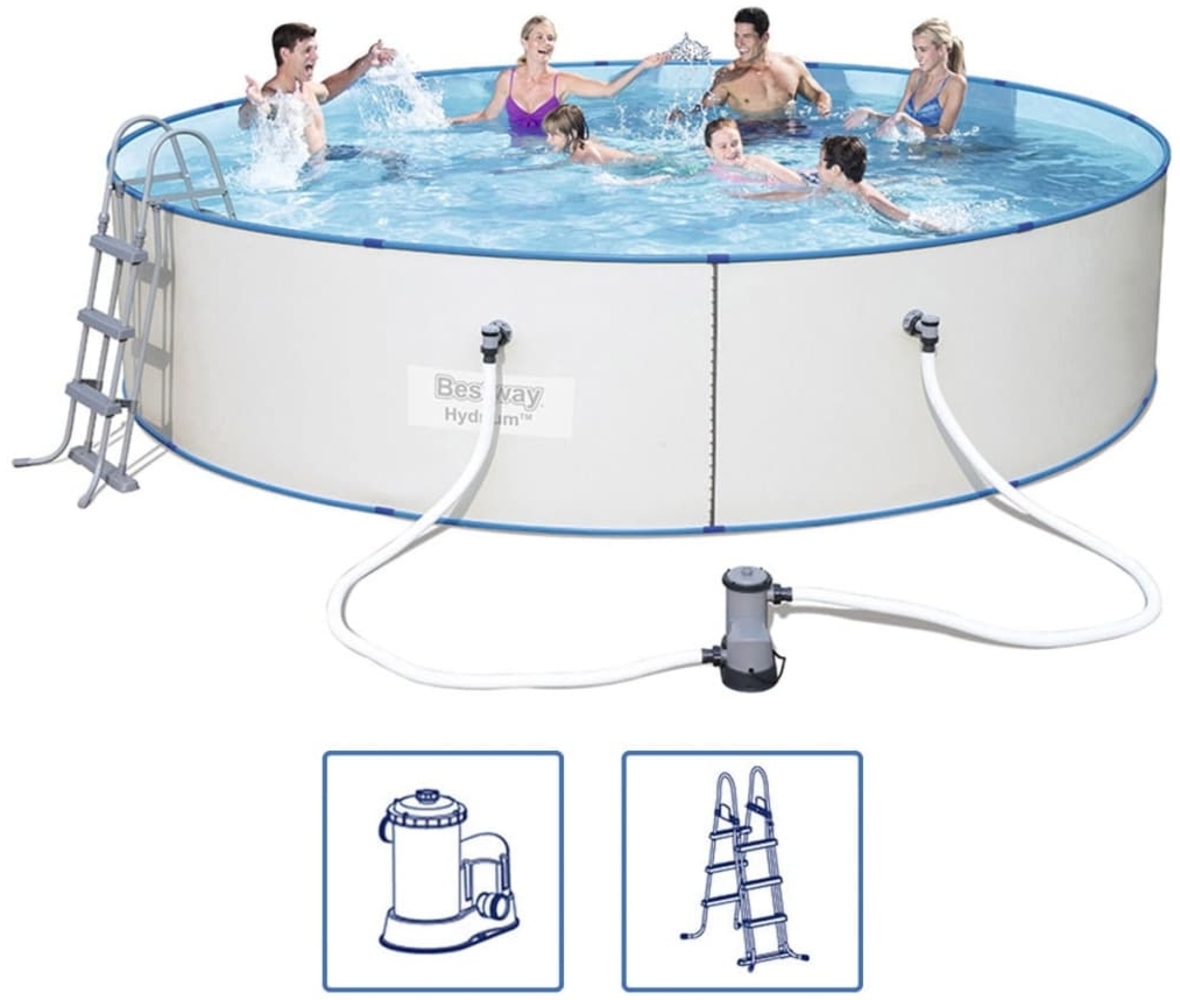 Bestway Hydrium Pro Schwimmbad Set Stahlrahmen 460x90 cm 56386 91074 Bild 1