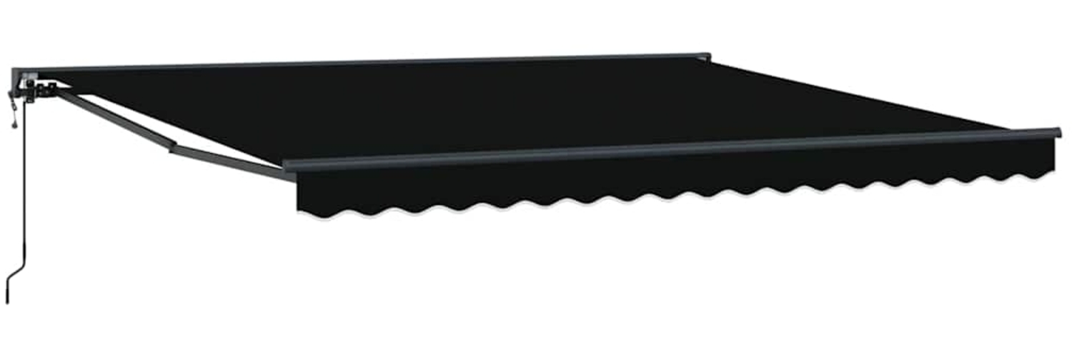 vidaXL Einziehbare Markise Schwarz 400x300 cm Stoff 3330606 Bild 1