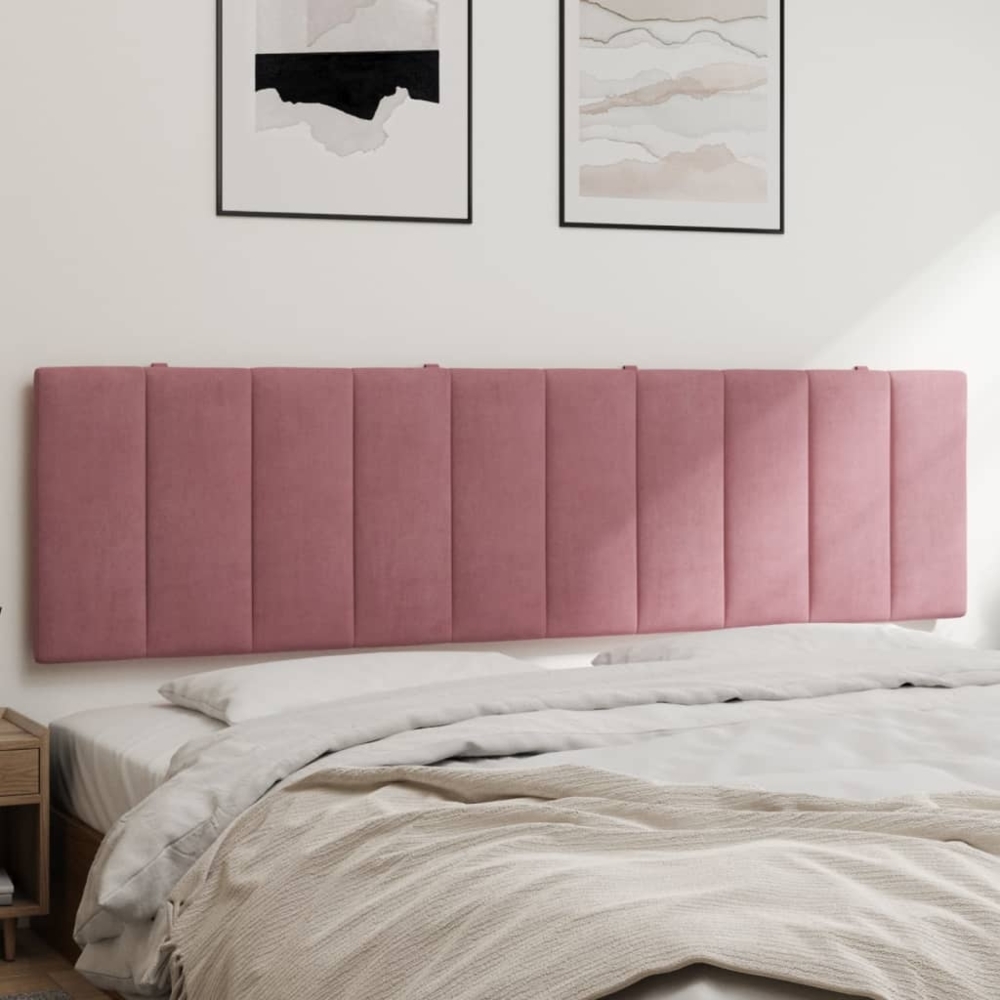 vidaXL Kopfteil-Kissen Rosa 180 cm Samt 374686 Bild 1