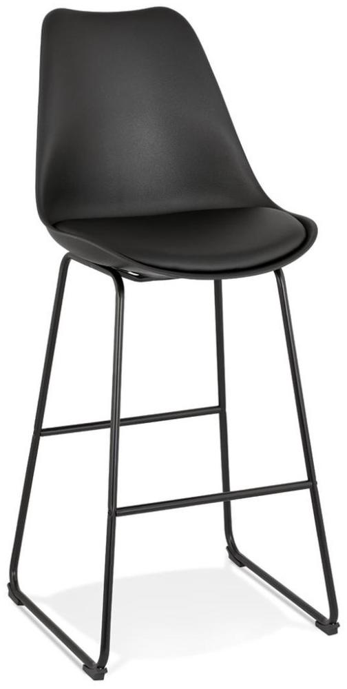 KADIMA DESIGN Tresenhocker MetallGestell | 119 cm Gesamthöhe | Hochwertig Bequem Stabil | Schwarz | Barstuhl Bild 1