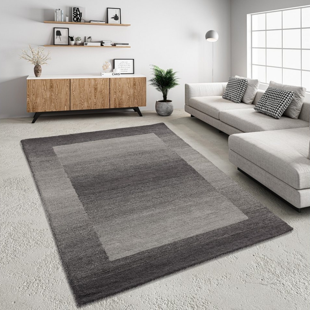 THEKO Wollteppich Gabbeh Super, Handweb, Teppich, Bordüre, reine Wolle, rechteckig, Höhe: 9 mm, Schlafzimmer, Wohnzimmer, Esszimmer, auch als Läufer und Bettumrandung Bild 1