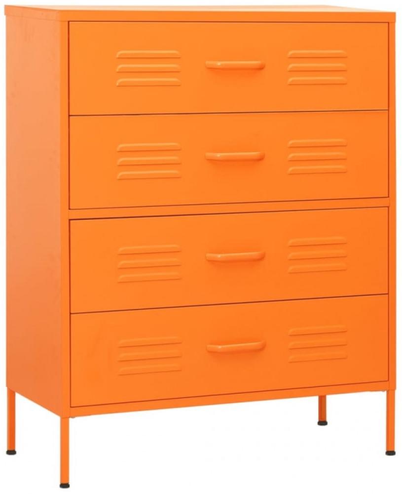 vidaXL Kommode Orange 80x35x101,5 cm Stahl 336201 Bild 1