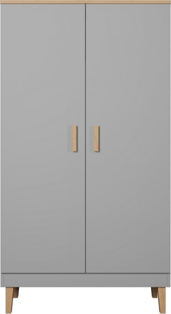 Bjird Drehtürenschrank Kleiderschrank mit Einlegeböden – Schrank 2-türig mit Soft-Close Verstellbare Einlegeböden im 3,2-cm-Raster Bild 1