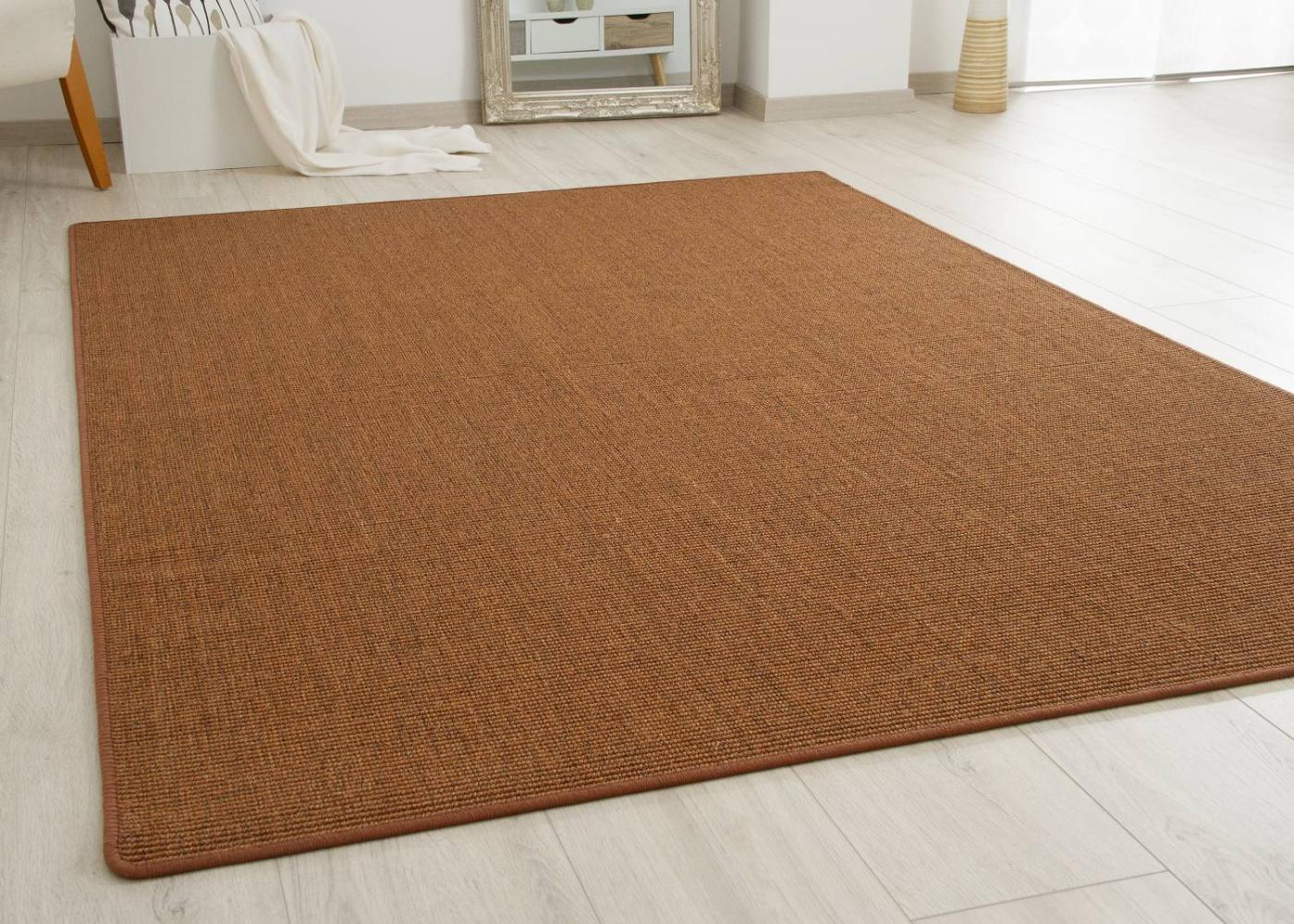 Sisal Teppich Acapulco - gekettelt, Farbe: braun, Größe: Ø160 cm rund Bild 1