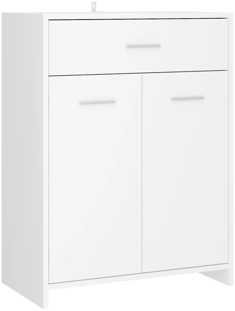 vidaXL Badezimmerschrank Weiß 60x33x80 cm Holzwerkstoff 805024 Bild 1