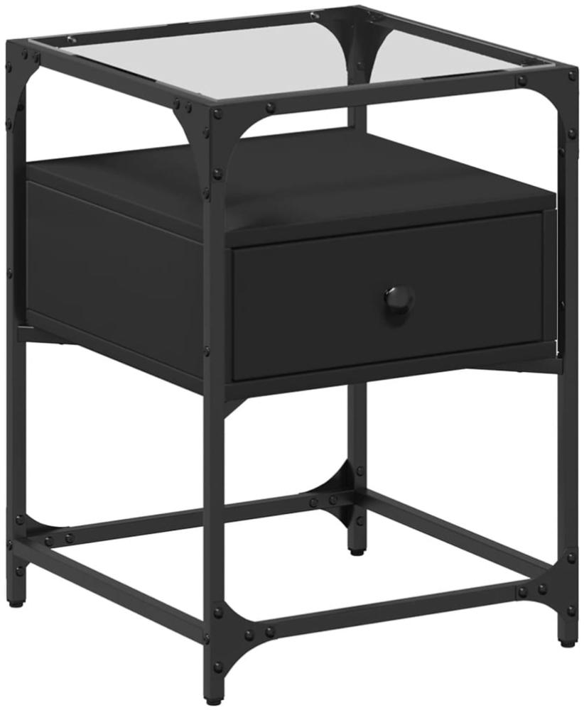 vidaXL Nachttisch Schwarz 40x40x55 cm Holzwerkstoff 846074 Bild 1