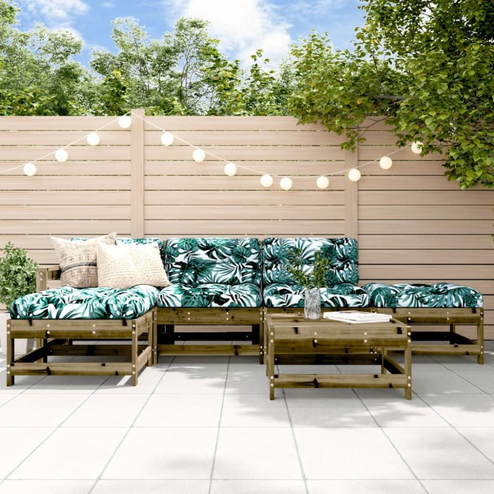 vidaXL 6-tlg. Garten-Lounge-Set Imprägniertes Kiefernholz 3186325 Bild 1