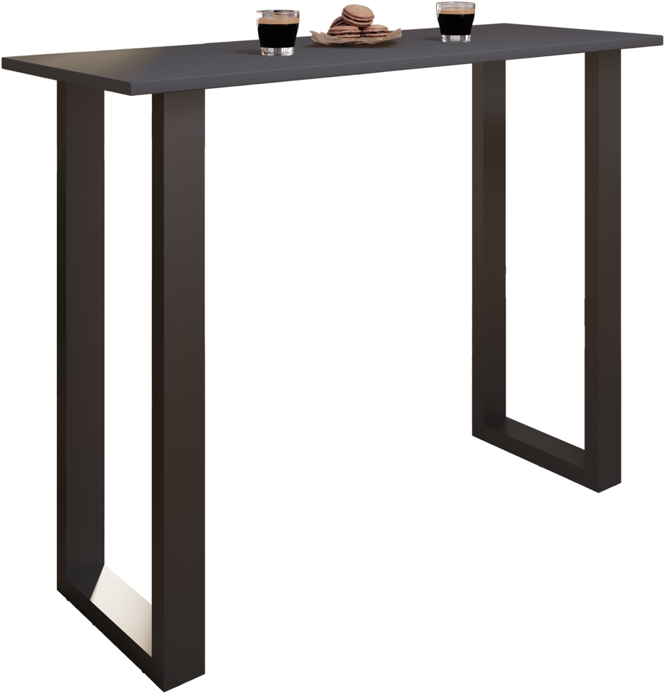 VCM Bartisch Xona 920135 Schwarz / Anthrazit H. 102 x B. 140 x T. 50 cm Bild 1