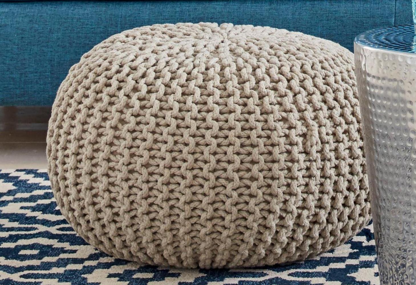 Stylefurniture Cottonball, Stoff, grau, 55 x 55 x 37 cm Bild 1