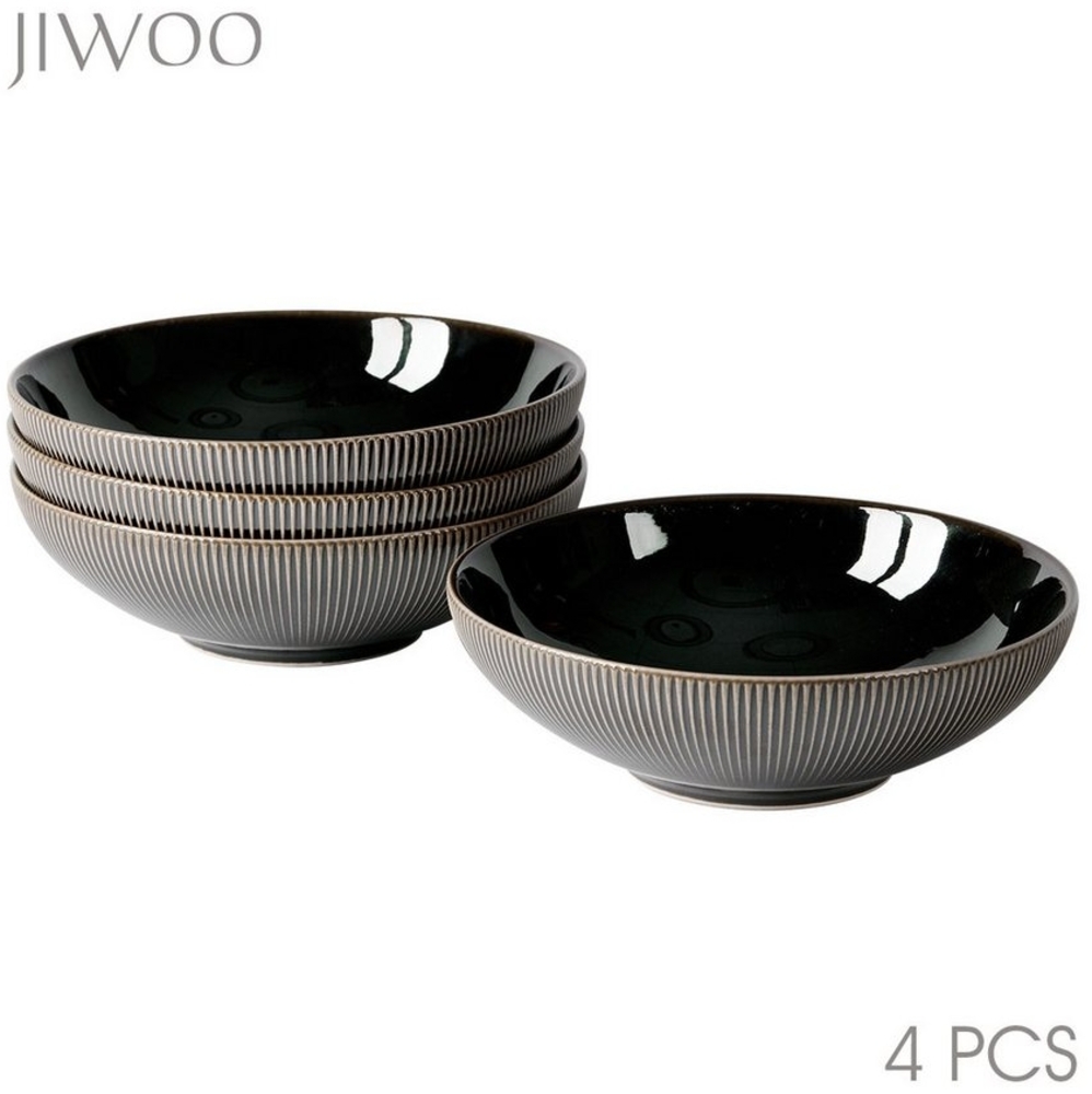 JIWOO Suppenteller 4er,Ø22cm,Frühstücksteller,Salatteller,Vorspeisenteller,Pastateller, (4 St), Keramik,Mikrowellen-und spülmaschinenfest,Stapelbares,Luxus,Ø22cm Bild 1