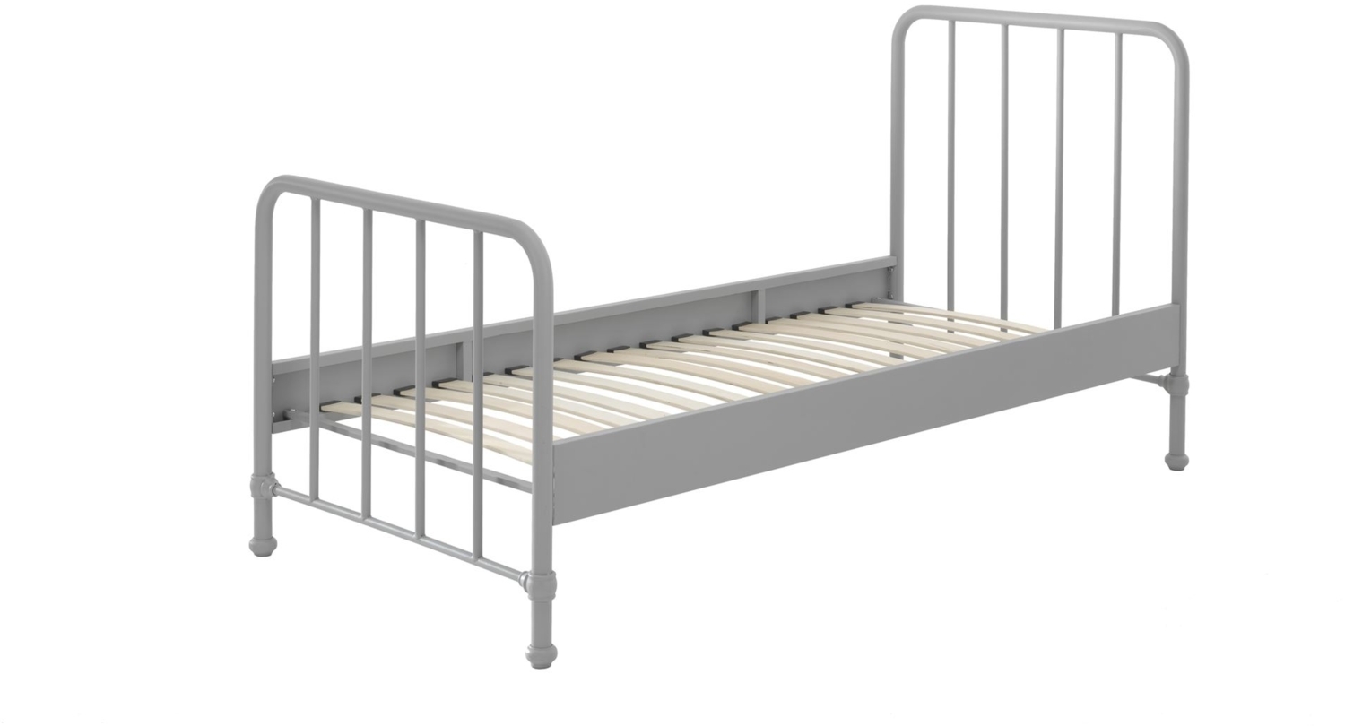 Metallbett Kay 97x206x110 Einzelbett Metall Grau matt Bild 1