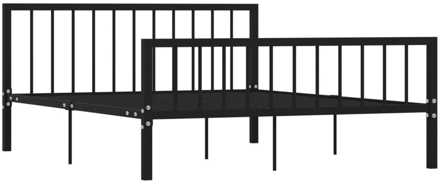 Bettgestell Schwarz Metall 160×200 cm [284572] Bild 1