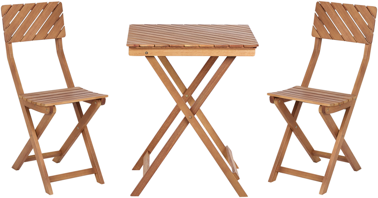 Bistro Set ARDORE Holz Dunkler Holzfarbton Bild 1