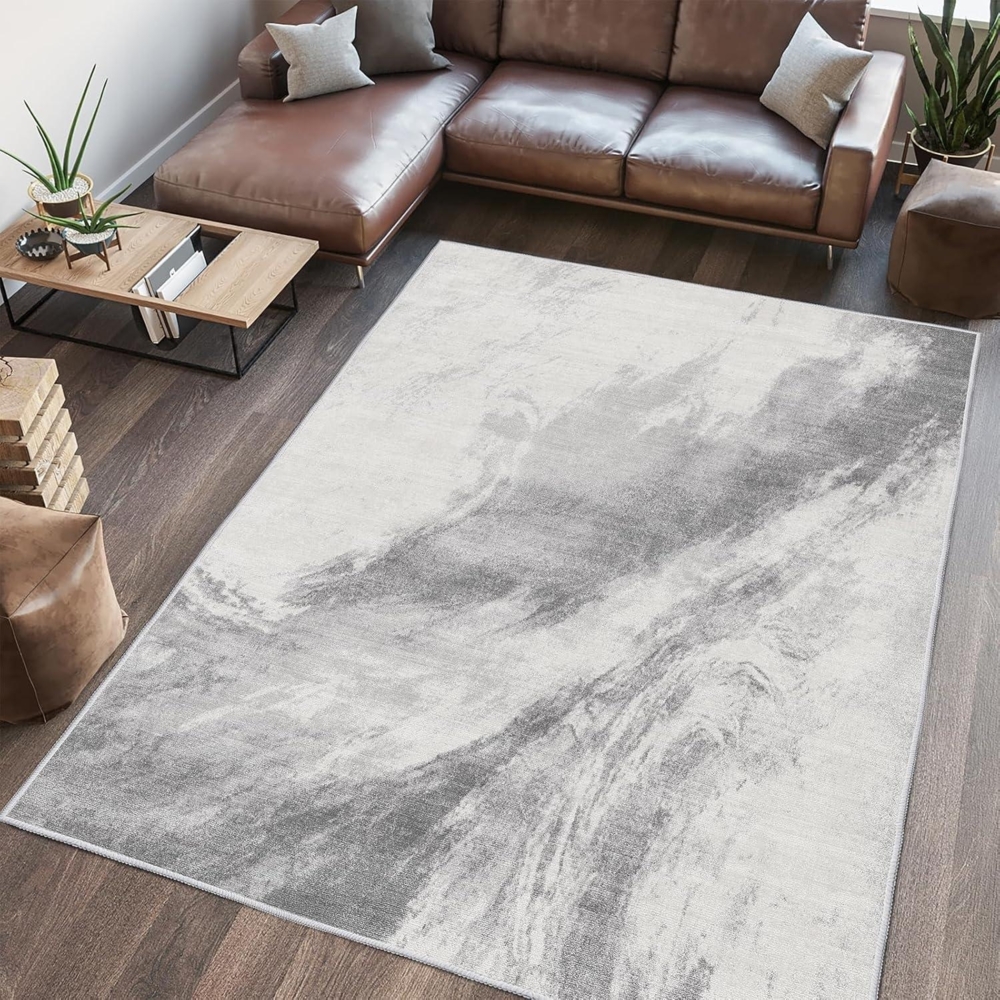 Teppich Wohnzimmer Modern Kurzflor Schlafzimmer Flauschig Waschbar Orient Bild 1