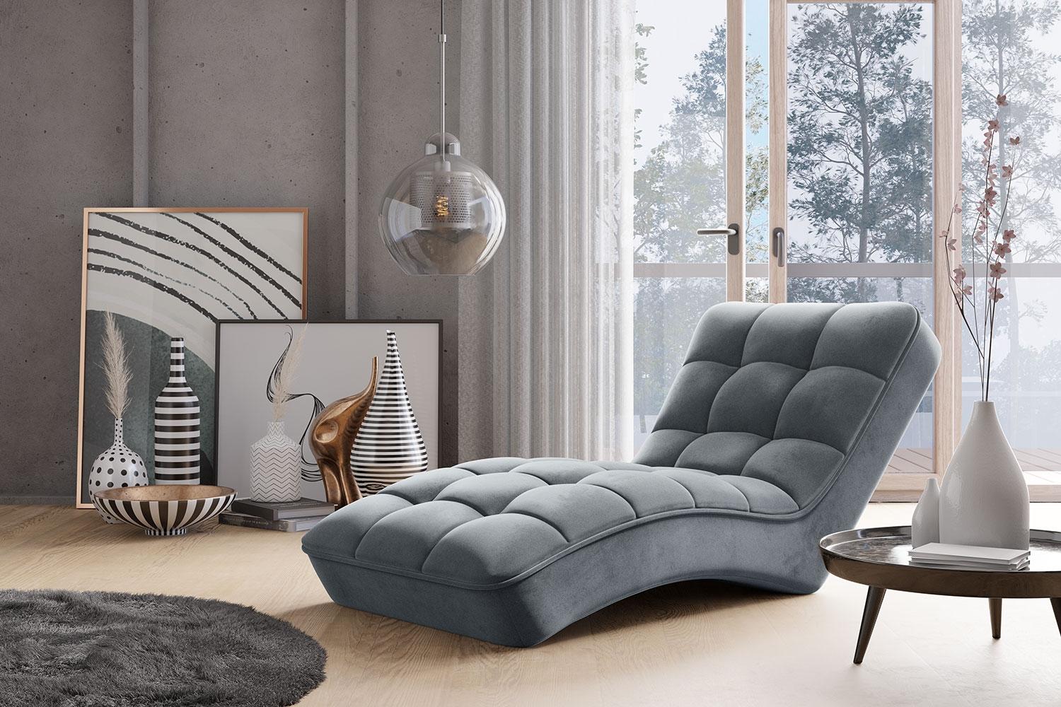 ELTAP 'Loren' Chaiselongue, 85 x 170 x 85 cm, Grau Bild 1