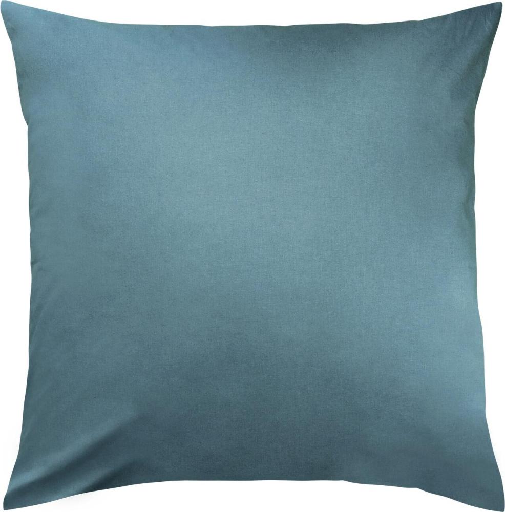 Traumschlaf 'Premium Interlock' Kissenbezug, Baumwolle rauchblau, 40 x 40 cm Bild 1