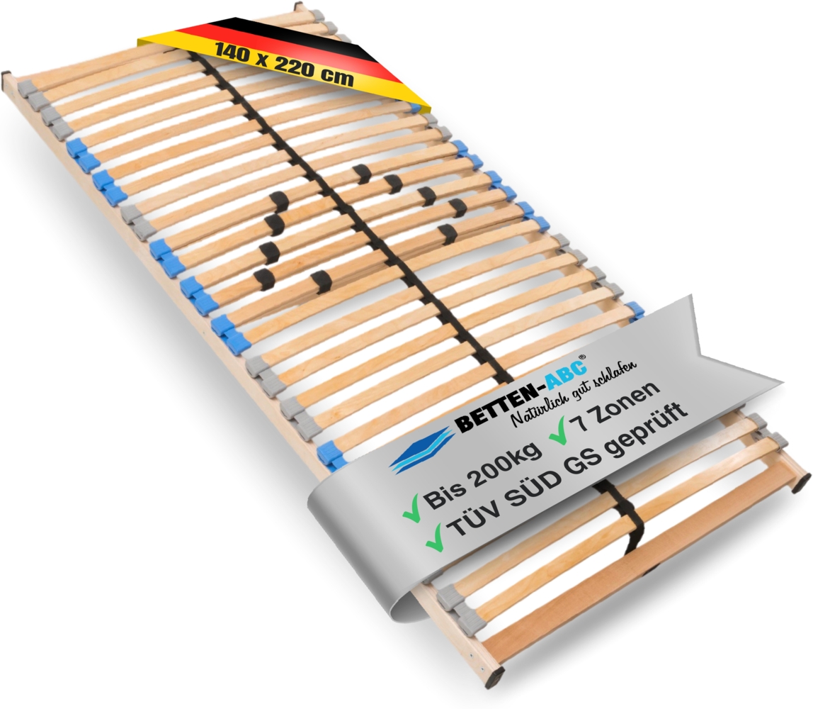 MaDeRa 7-Zonen-Lattenrost – 3 verschiedene Ausführungen, zur Selbstmontage, Größe: 140x220 Bild 1