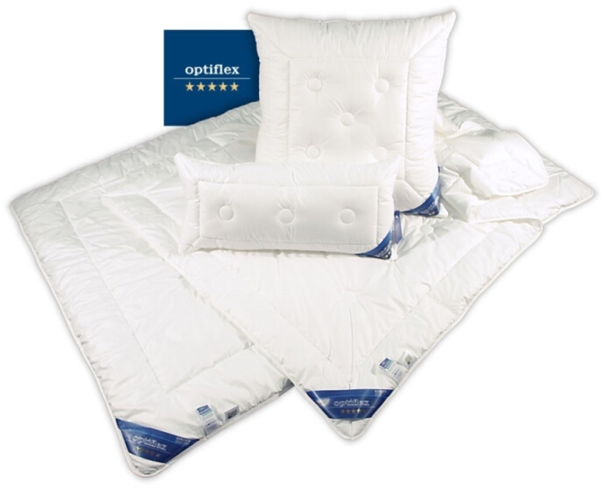 Faserdecke Vierjahreszeiten Bettdecke - Kombi Steppbett - Garanta optiflex 200x200 cm Bild 1