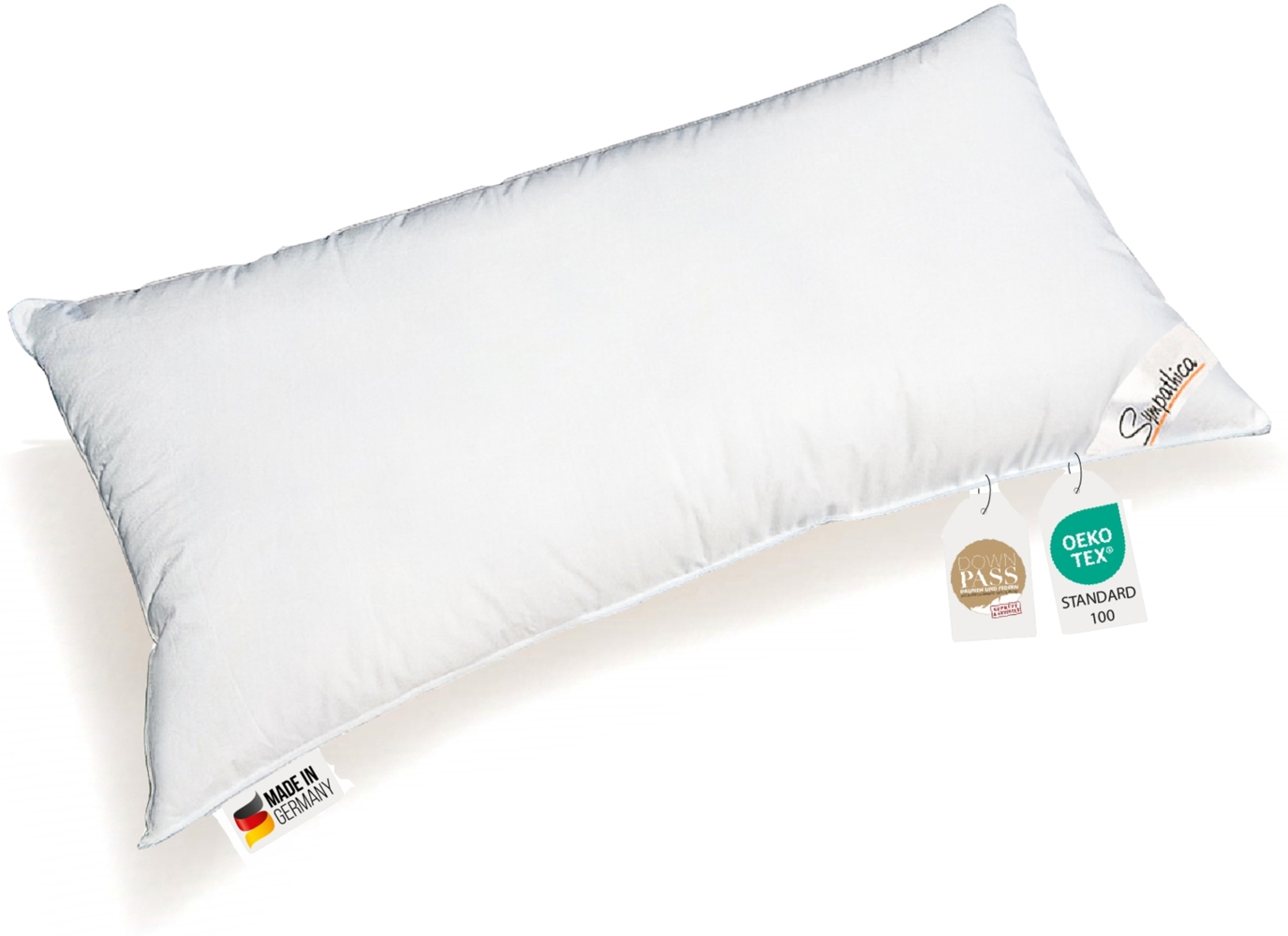 Kopfkissen 660g neue 30% Daunen 70% Federn medium Daunenpass 40x80 Bild 1