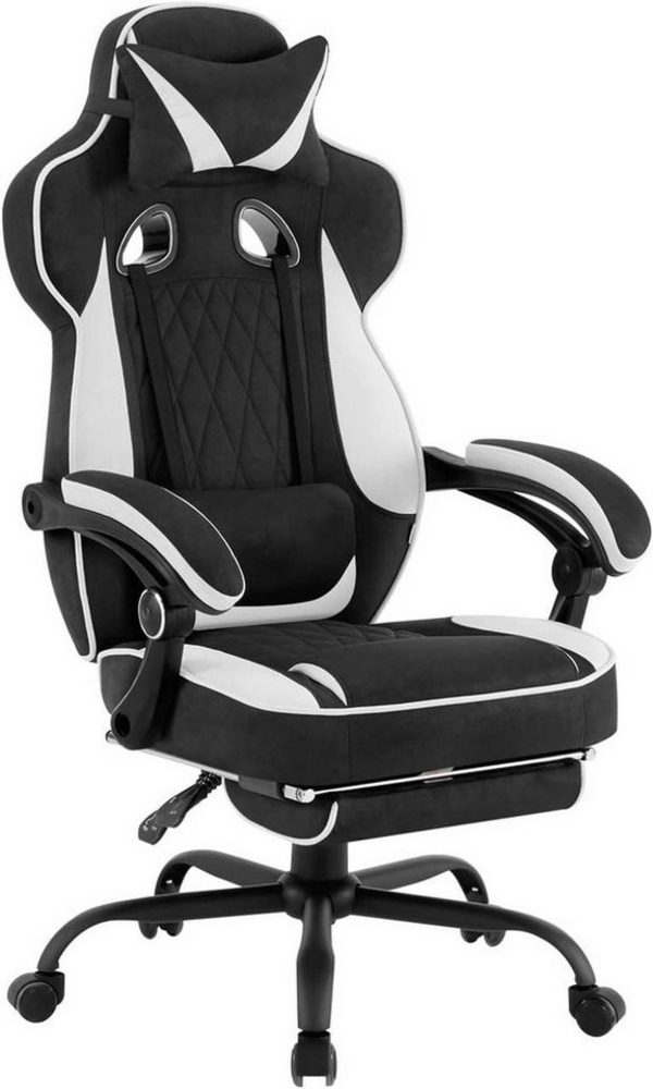 Woltu Gaming-Stuhl (1 St), mit Taschenfederkissen, Fußstütze, ergonomisch, drehbar Bild 1