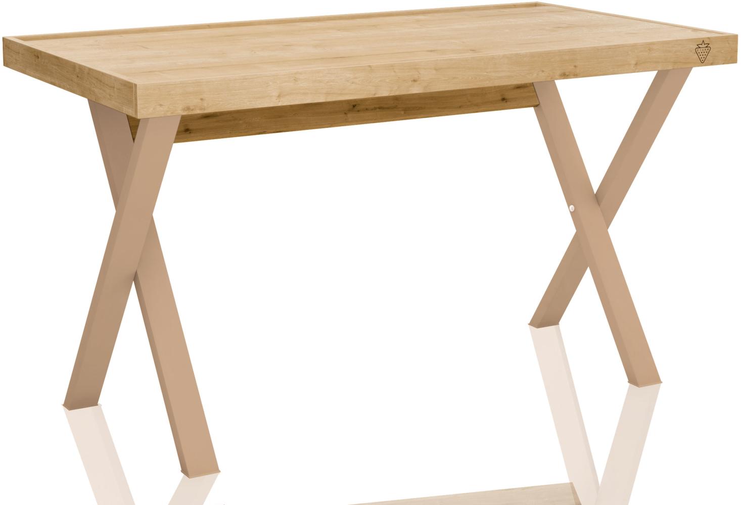 Cilek Schreibtisch X-Leg Arbeitsplatz 76 x 130 cm Kinderschreibtisch Jugendschreibtisch Oak Wood Bild 1