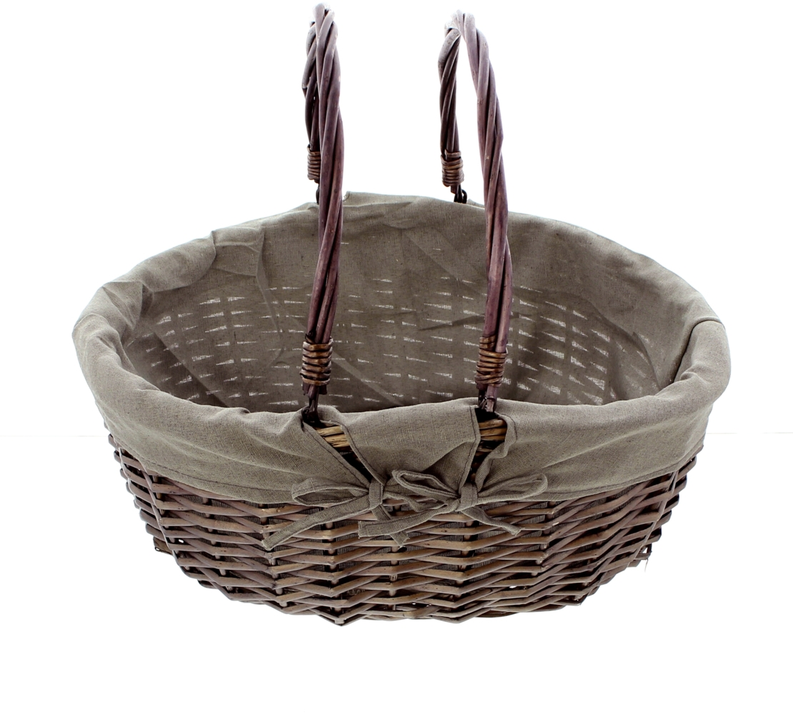Füllkorb Flechtkorb Einkaufskorb Flaschenkorb Korb Weidekorb natur Bügelkorb Bild 1