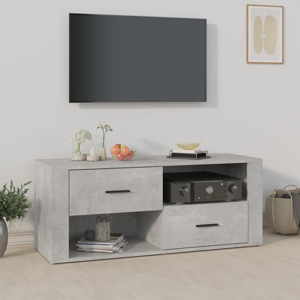 vidaXL TV-Schrank Betongrau 100 x 35 x 40 cm Holzwerkstoff [823103] Bild 1