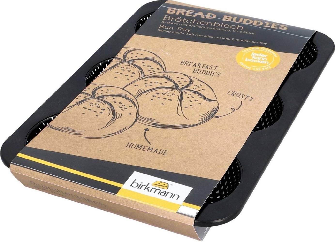 Birkmann Backform Brötchenblech Bread Buddies, 21 cm x 3 cm x 32 cm Bild 1