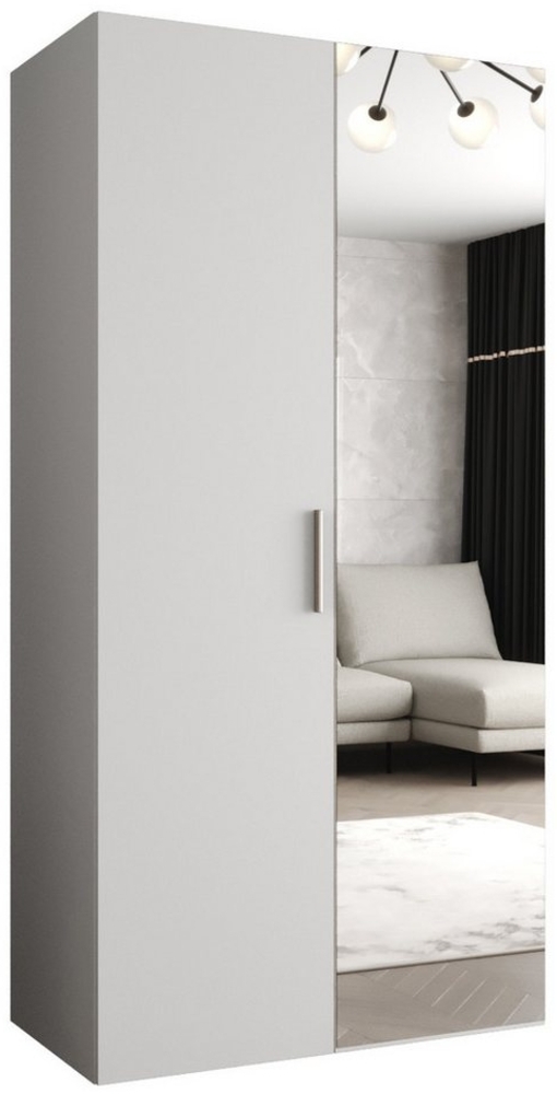 ABIKS MÖBEL Drehtürenschrank BARI 2 Schlafzimmerschrank mit Spiegel Kleiderstange und Regalen Garderobenschrank Kleiderschrank in 5 verschieden Breiten und 4 Farben Bild 1