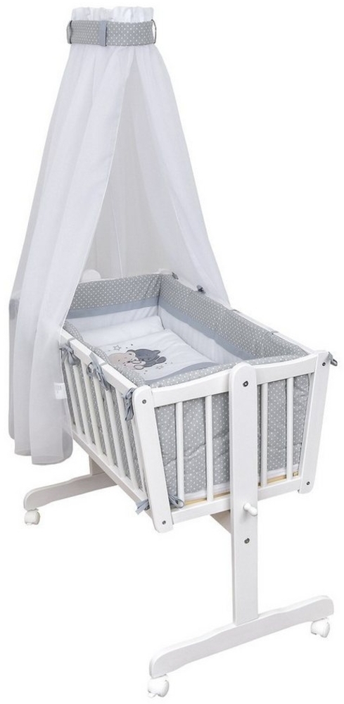 Baby-Delux Babybettwäsche Baby Wiegenset, Textilien, 6 teilig, Wiegenset 6-tlg. für Babywiege 90x40 (ohne Wiege) verschiedene Designs Bild 1