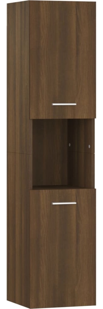 vidaXL Badezimmerschrank Braun Eichen-Optik 30x30x130 cm Holzwerkstoff 815641 Bild 1
