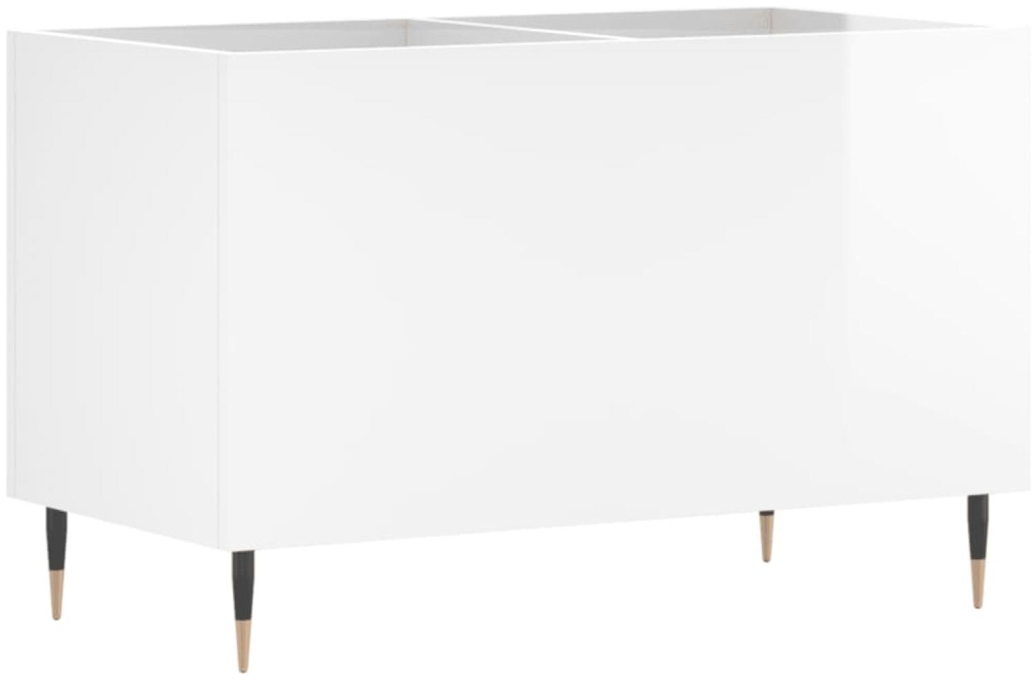 vidaXL Plattenschrank Hochglanz-Weiß 74,5x38x48 cm Holzwerkstoff 831718 Bild 1