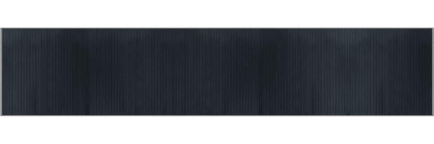 vidaXL Teppich Rechteckig Grau 100x1000 cm Bambus 376970 Bild 1
