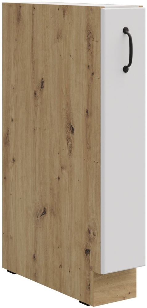 Unterschrank 15 Schrankauszug Stilo Weiß + Eiche Artisan Küchenzeile Küchenblock Küche Landhaus Bild 1