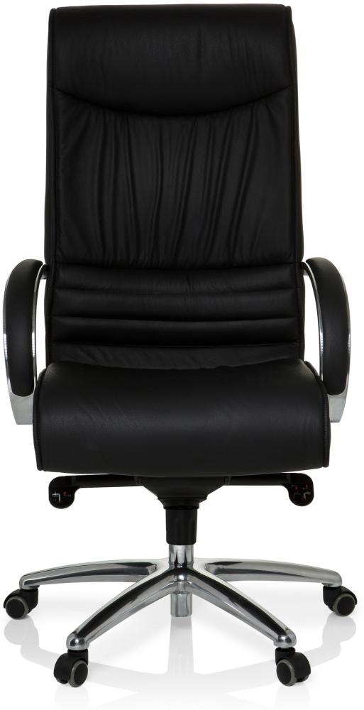 hjh OFFICE XXL Drehstuhl XXL F 400 Leder Schwarz Bild 1