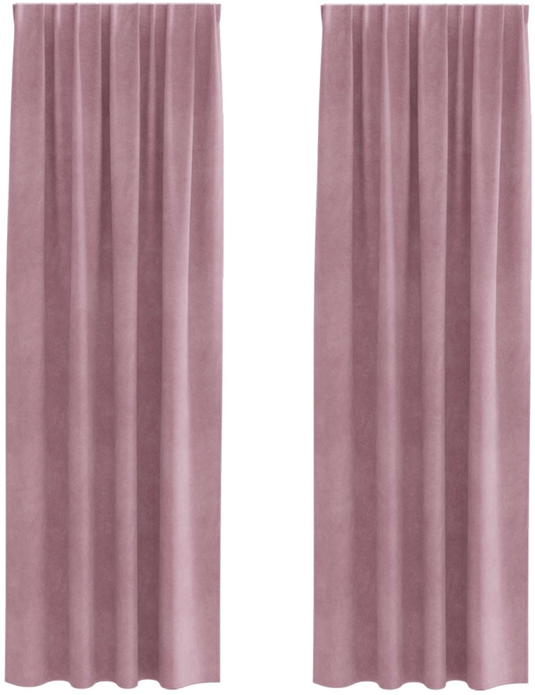 vidaXL Verdunkelungsvorhänge 2 pcs Dunkelrosa 140 x 225 cm Samt 4107245 Bild 1