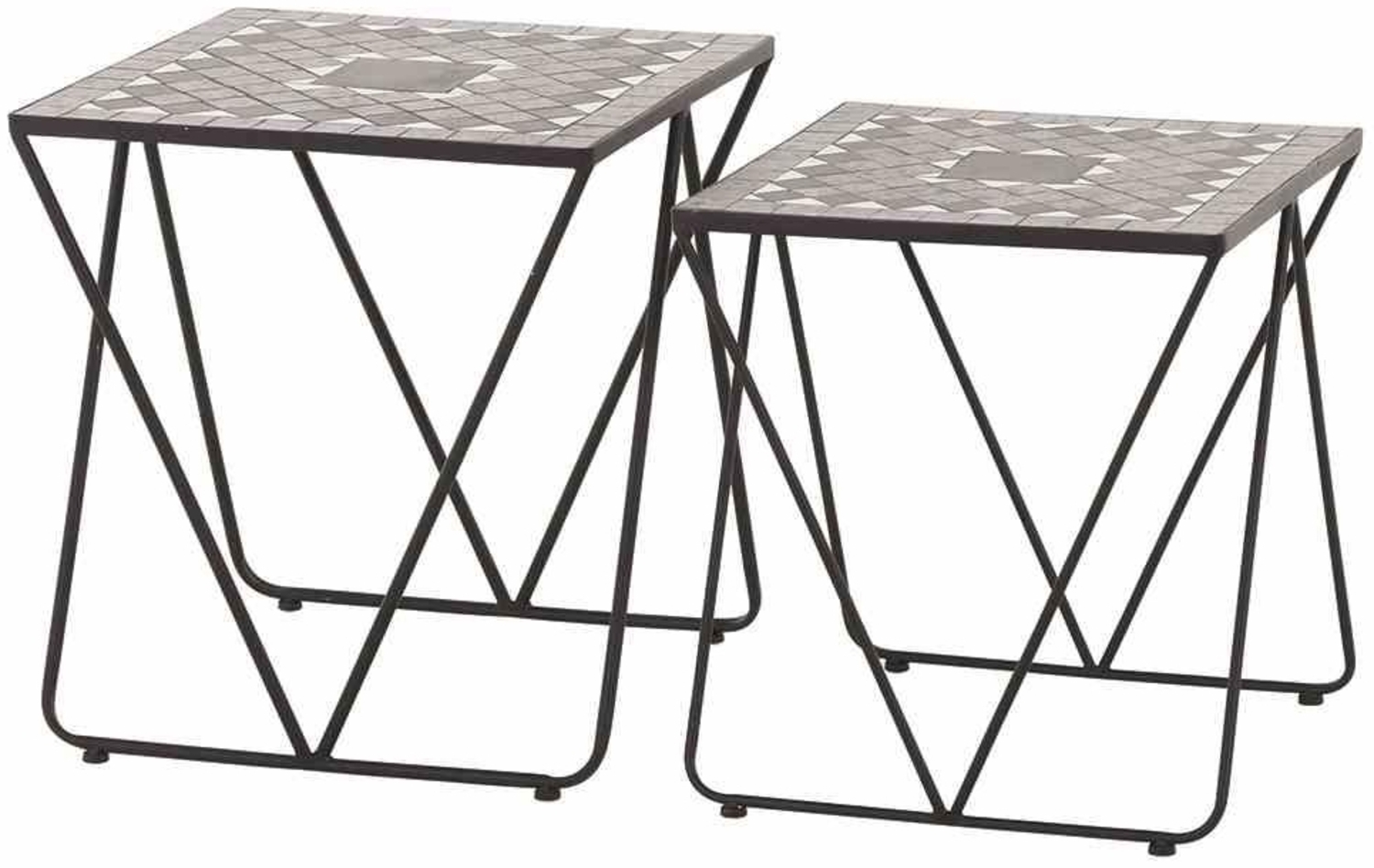 Siena Garden 'Como' Beistelltisch, Stahl, Schwarz, 51 x 51 x 56 cm Bild 1