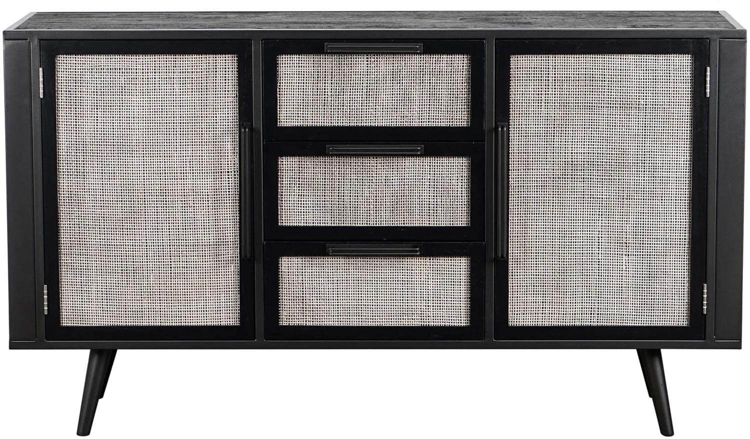 Sideboard Nordic Mindi Rattan mit Türen und Schubladen, 160 cm Bild 1