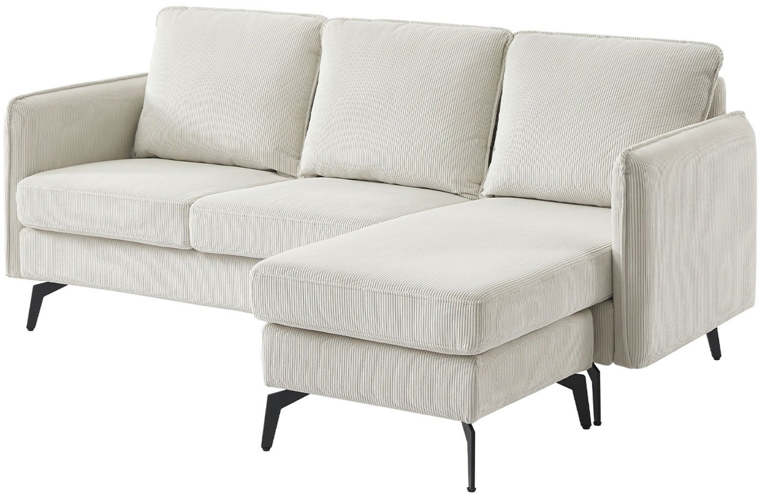 Wohnlandschaft Larry / LDAT-S-004-HA2341-1, Stoff, Beige, 193 x 86 x 136 cm Bild 1