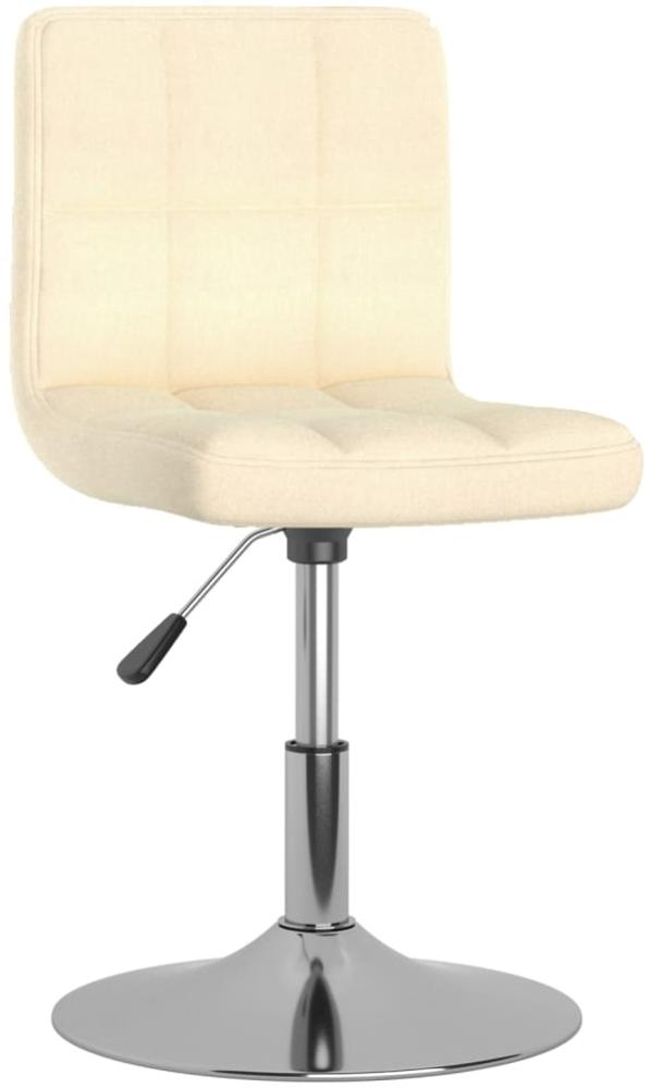vidaXL Esszimmerstuhl Drehbar Creme Stoff, Drehbar [3087470] Bild 1