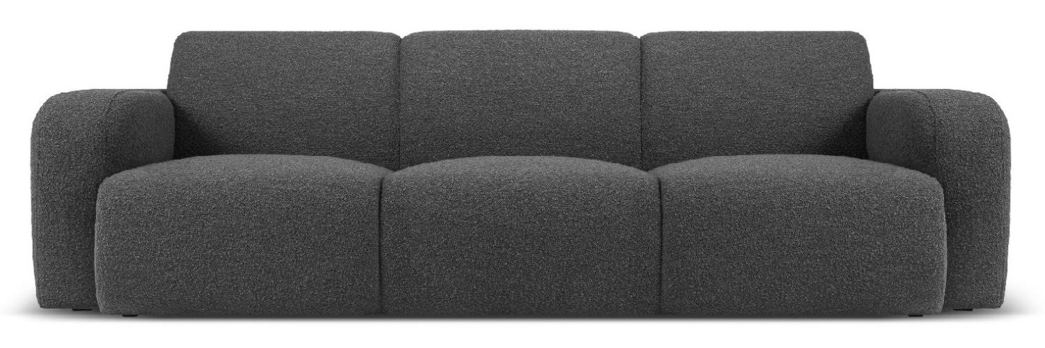 Micadoni Boucle Sofa Molino 3-Sitzer Boucle Dunkelgrau Bild 1