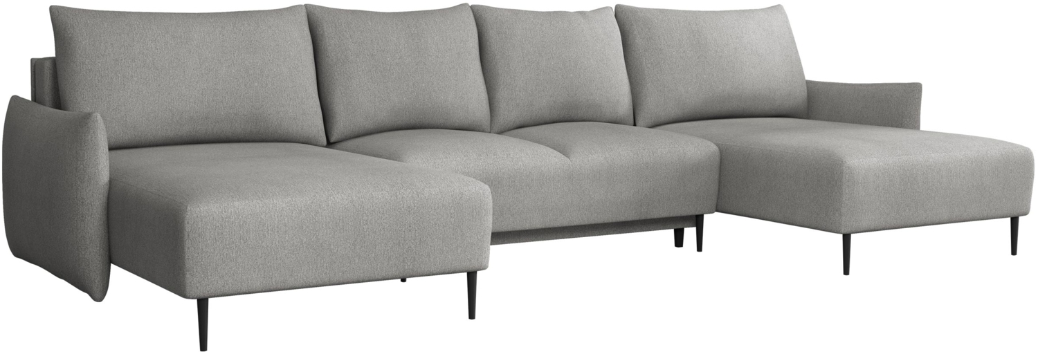 Ecksofa mit Schlaffunktion und Bettkasten Snolik U, schmale Armlehne (Farbe: Velo 633) Bild 1