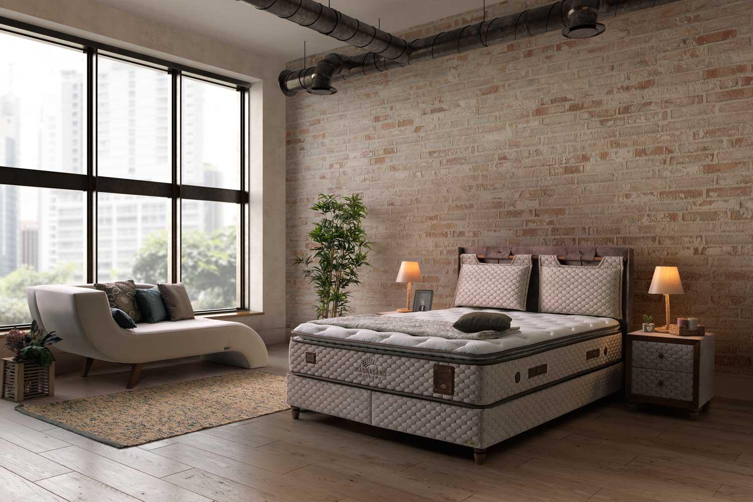 Bambi Yatak Bambi Bett Magnasand Boxspring 120x200 cm Ohne Nachtkommode Bild 1
