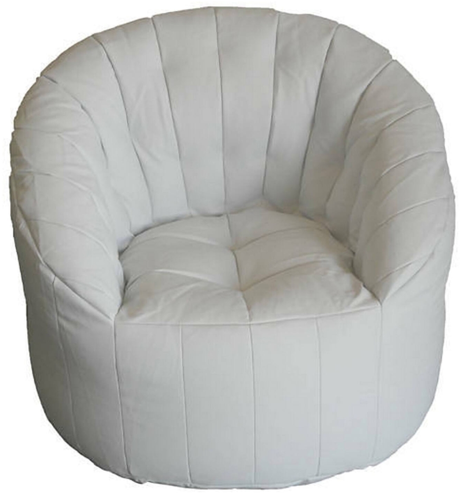 Dmora Sessel Amenso, Gepolsterter Sitz, Einzelsofa im Wohnzimmer, Stuhl mit Armlehnen, Made in Italy, 80x80 h80 cm, Weiß Bild 1