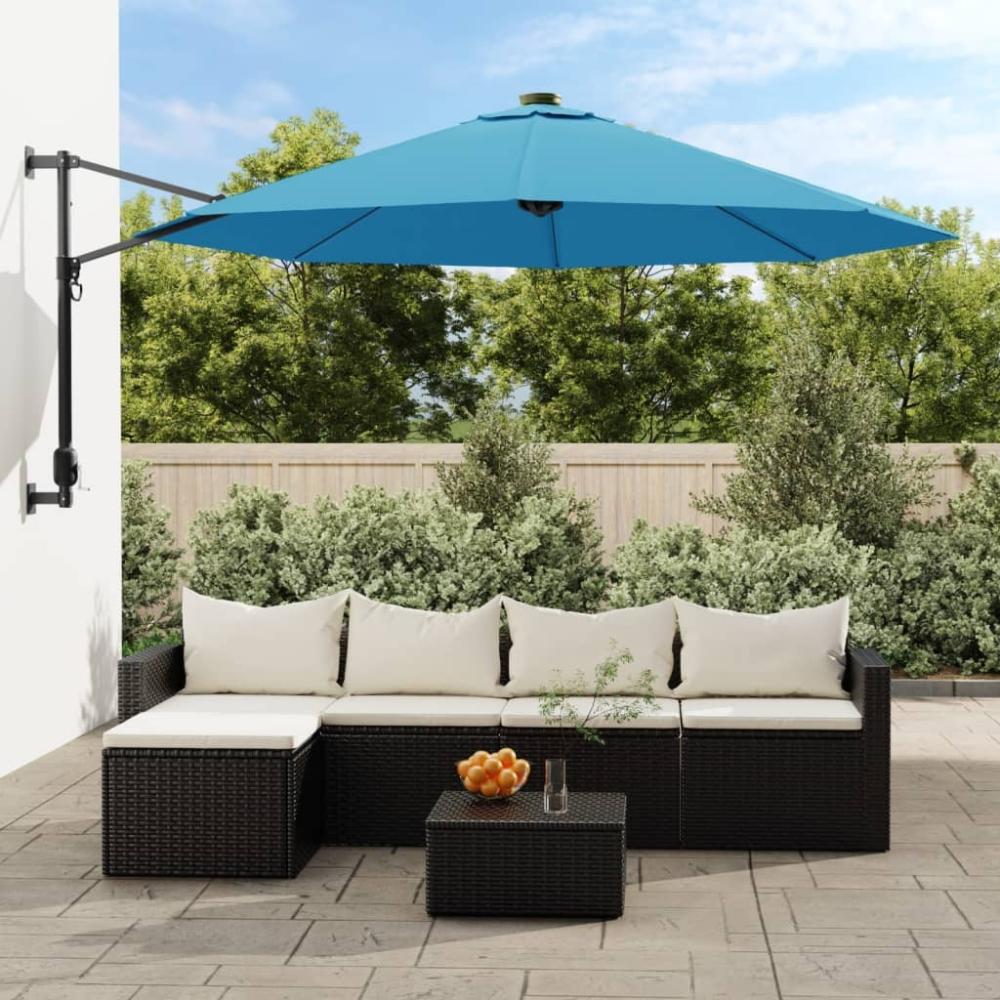 vidaXL Wand-Sonnenschirm Meerblau 290 cm 362890 Bild 1